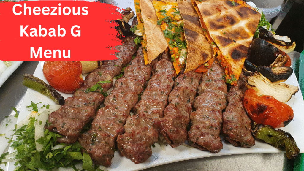 Cheezious Kabab G Menu